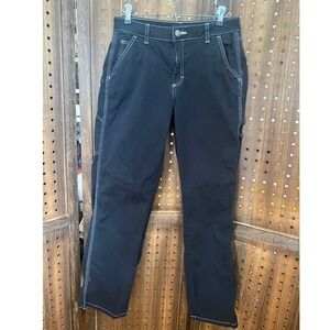 Dickies Black White Contrast Stitch Carpenter Pants Size 25R